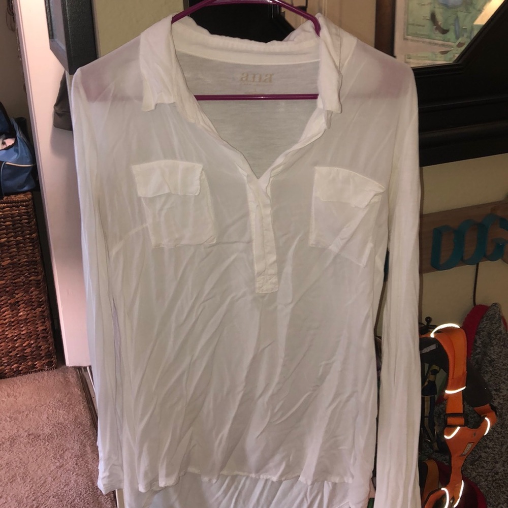 Perfect white Collared top